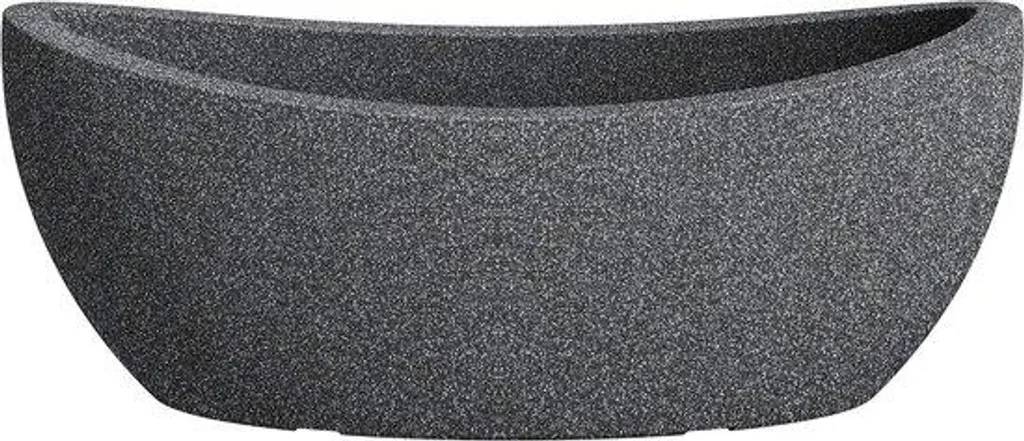 Cache-pot ovale 58 cm noir granit : fini les fuites d'eau sur vos meubles