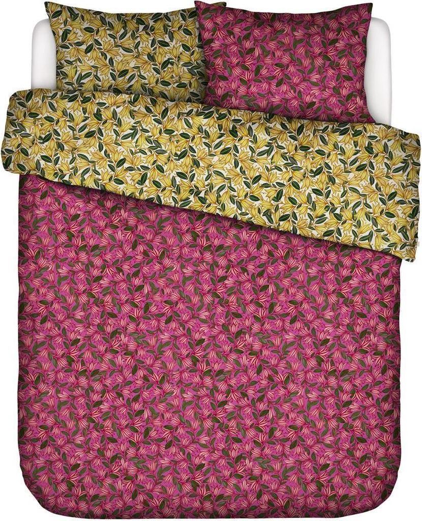 Essenza & Co. Bio Baumwoll-Bettwäsche-Garnitur Bellflower Farbe Rose violett Größe 155x220+80x80
