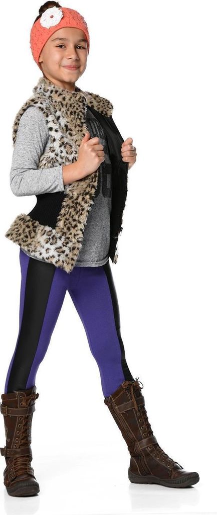 Kinder Thermo-Leggings Kinder Mädchen ; Violett/92