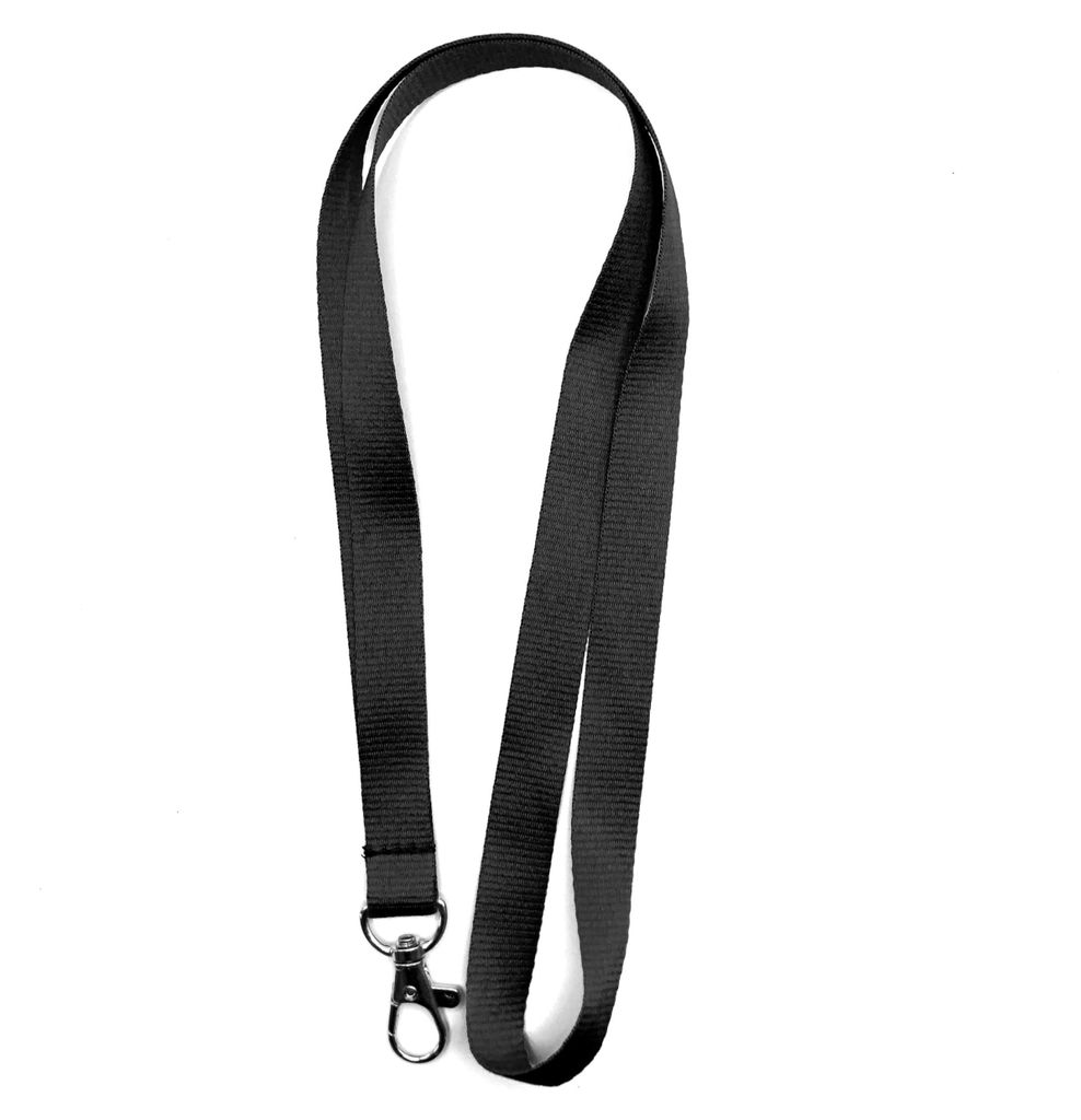Halsband – Halsband für Namensschilder – für Veranstaltungen, Unternehmen, Gruppen (schwarz)