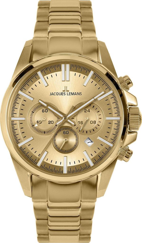Jacques Lemans 1-2119I Liverpool Chronograph Herrenuhr 44mm 10ATM