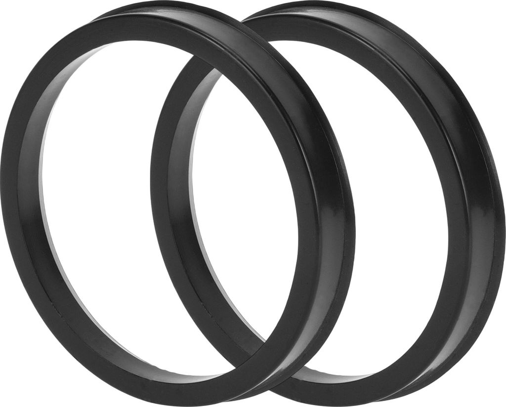 Auto Radnaben-Zentrierringe Langlebige Räderzentrierwelle Stoßdämpfende Nabenringe Schwarz 2 Stück OD 76,1 mm bis ID 67,1 mm Kunststoff