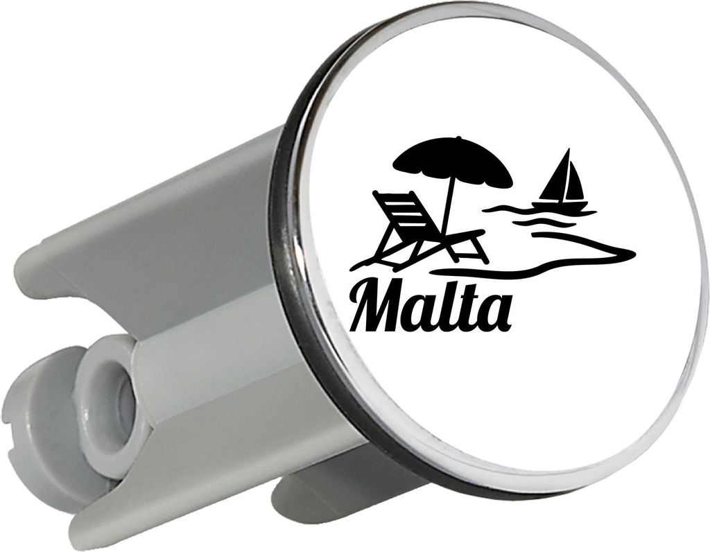 Huuraa Waschbeckenstöpsel Malta Malta 4cm höhenverstellbar Abflussstopfen Geschenkidee