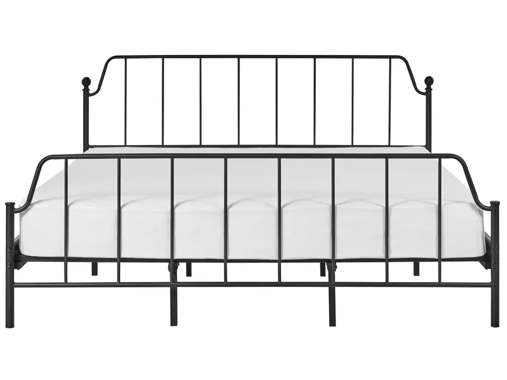 Cadre de lit double 180x200 en métal noir style industriel chic BELIANI