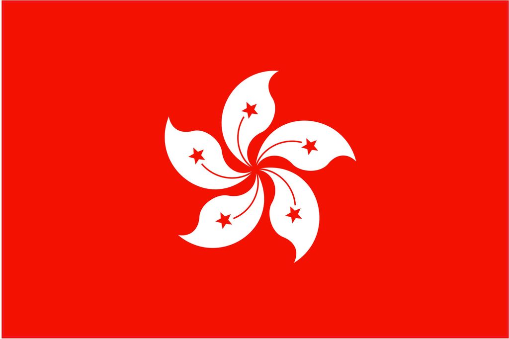 Kiwistar WANDTATTOO Sticker Fahne Flagge Aufkleber China - Hongkong 60 x 40cm - Dekoration für Kinderzimmer Schlafzimmer Wohnzimmer Küche Badezimmer