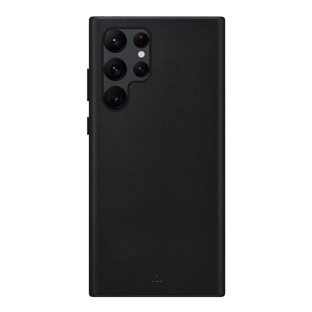 alkaya. Samsung Galaxy S25 Ultra Schutzhülle kompatibel mit MagSafe, Handyhülle, vegane und schmutzabweisende Lederhülle - Schwarz