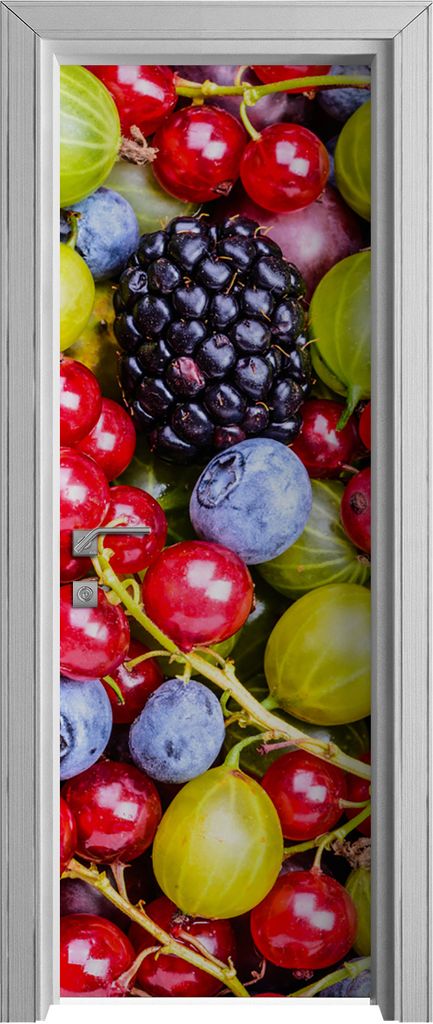 Tür Selbstklebende 70x210 cm Türfolie Türtapete Klebefolie - Farblich Früchte