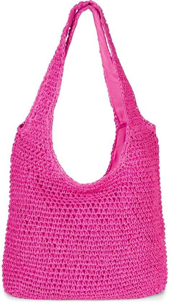 Frauentasche für Strand, Schmuckstück in Rot, Handtasche mit langer Zügel, Sommerreisetasche, Schuh- und Strandbeutel für Frauen
