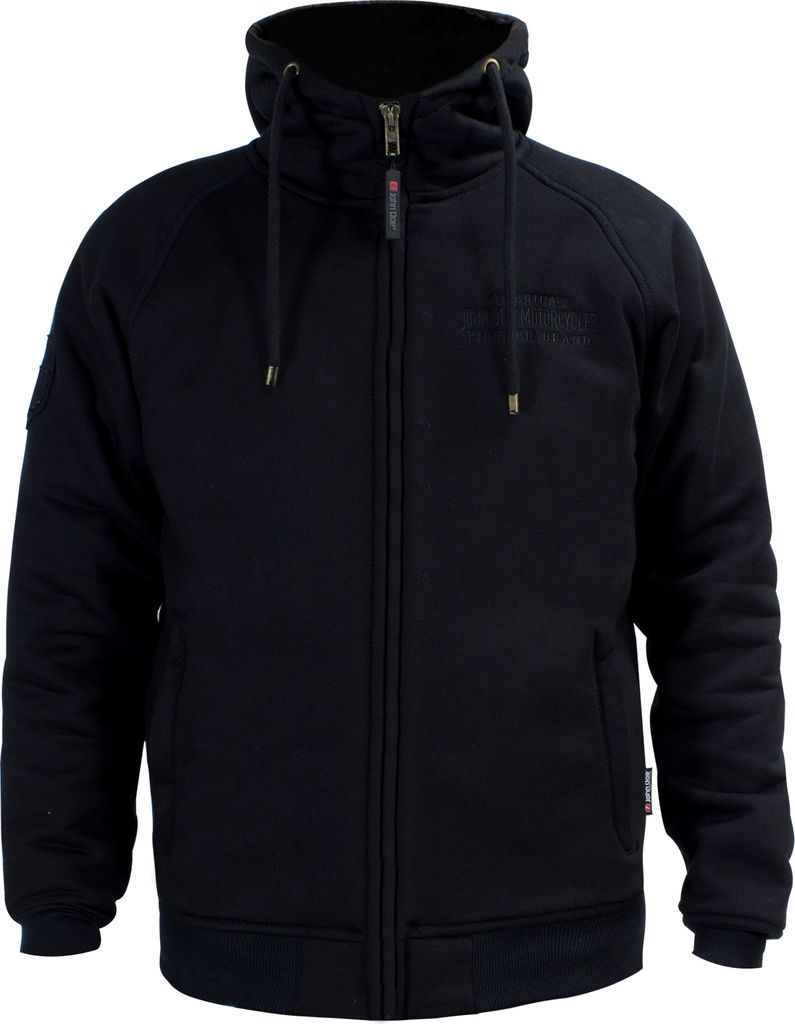 John Doe Motorrad XTM Zip Hoodie, schwarz, S