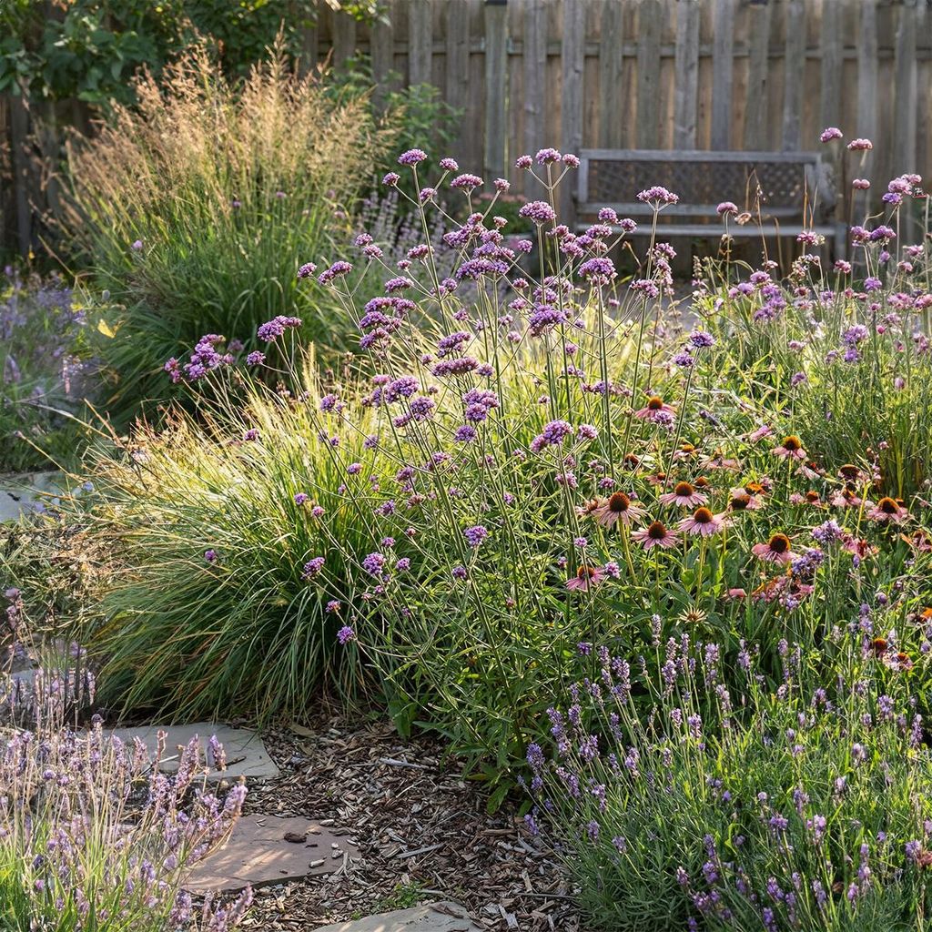 6 Verbena bonariensis Gartenpflanzen, purpurfarben, Höhe 20 Produktbild 
