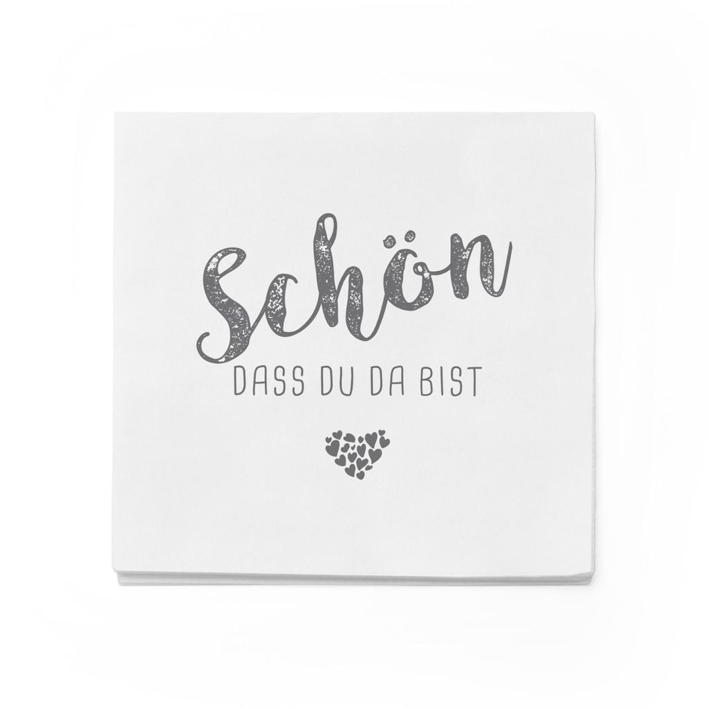 Serviette Schön Dass Du Da Bist itenga 40x Serviette Schön dass du da bist | Kaufland.de