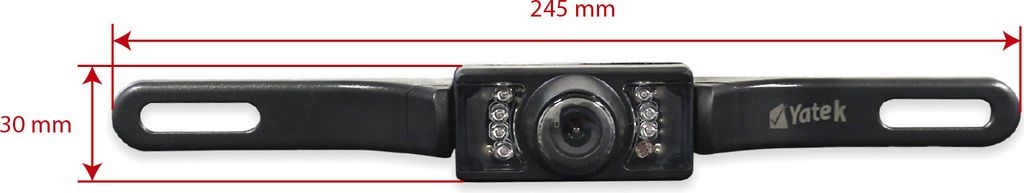 Rückfahrkamera für Flächenfahrzeuge mit auf- und absteigender Schwenkachse und IR