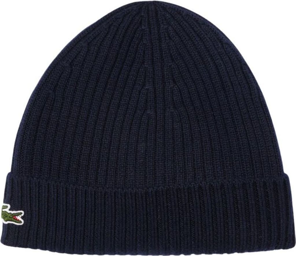 Cappello Lacoste in lana a coste Unisex Navy, Taglia:OSFA Immagine del prodotto 