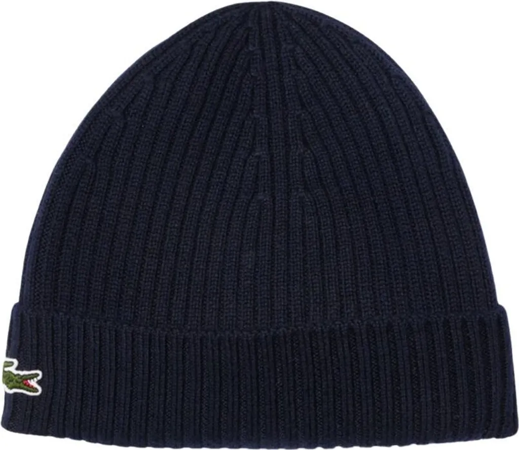 Lacoste Accessoires - Bonnet en maille piquée classique noir taille unique