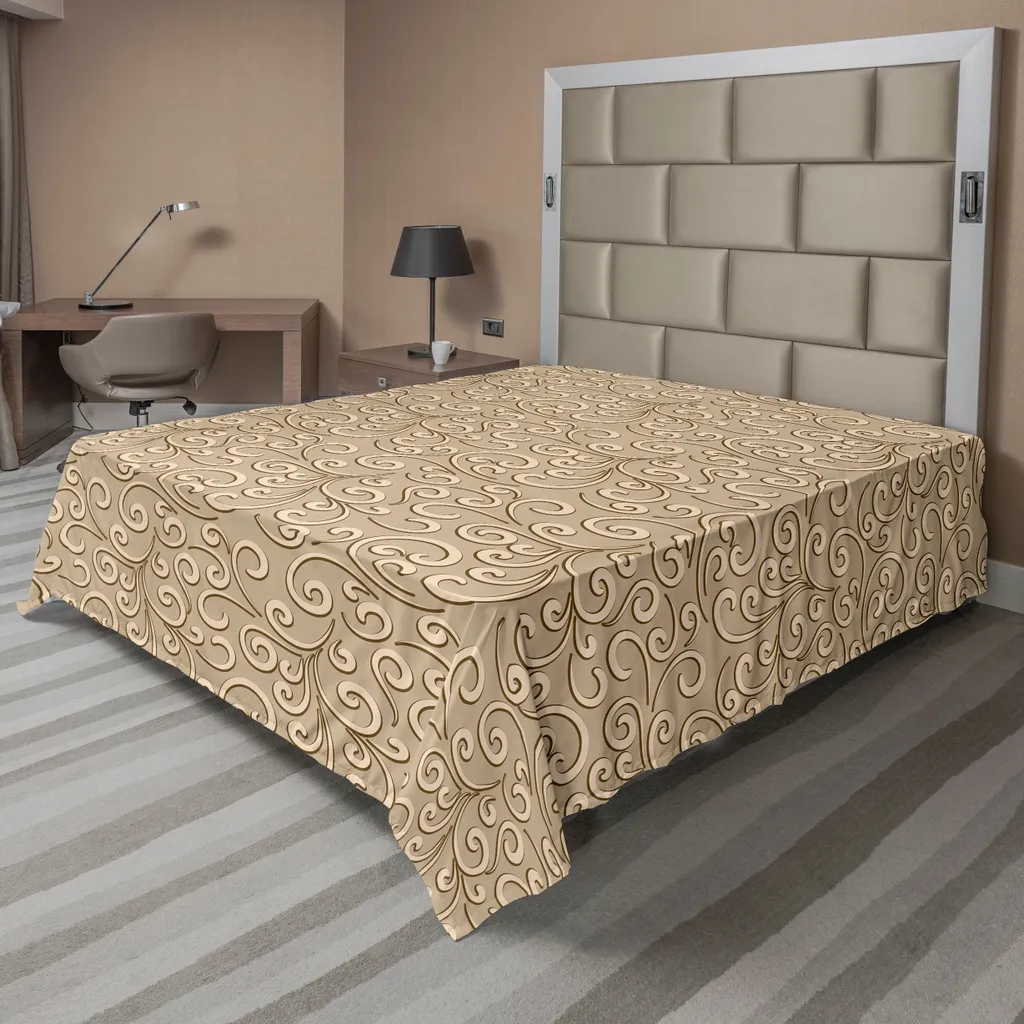 Lenzuolo Piano Beige Damascato 266x260 | Stile Vittoriano ABAKUHAUS