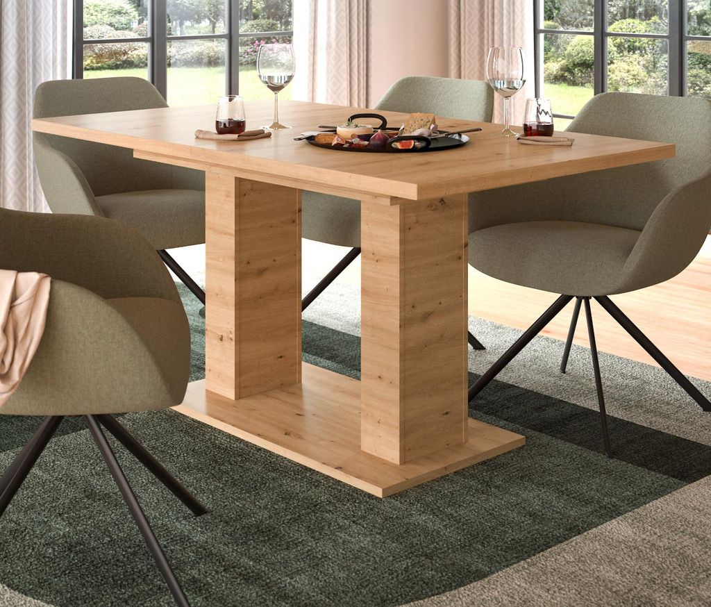 Esstisch "Home-X" in Artisan Eiche Tisch ausziehbar 150 - 190 cm