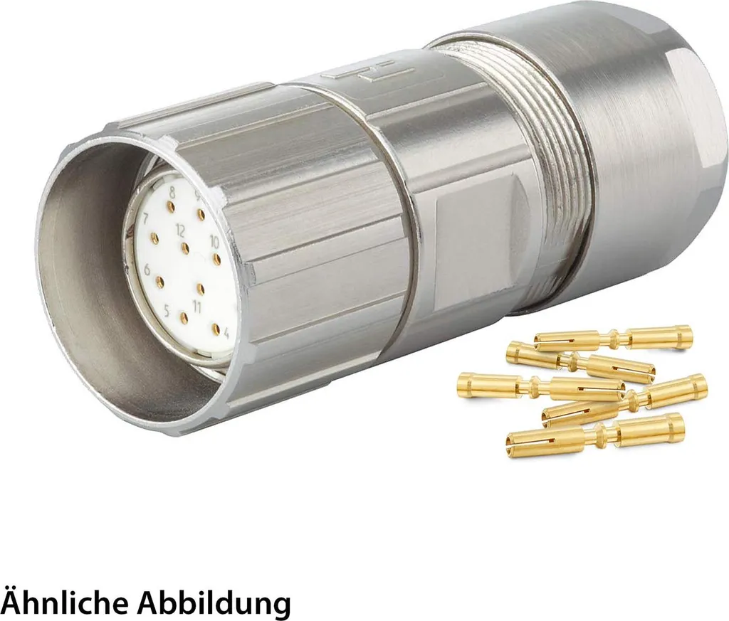 SET HUMMEL incl. contatti M23 Connettore cavo segnale, inserto a crimpare diritto Numero poli 16 poli, presa Uscita cavo