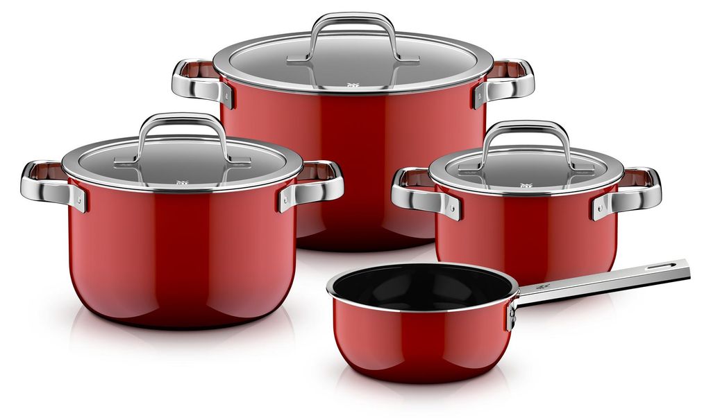 WMF Fusiontec Mineral Pro, Topf-Set, 4-teilig, Passion Red Immagine del prodotto 