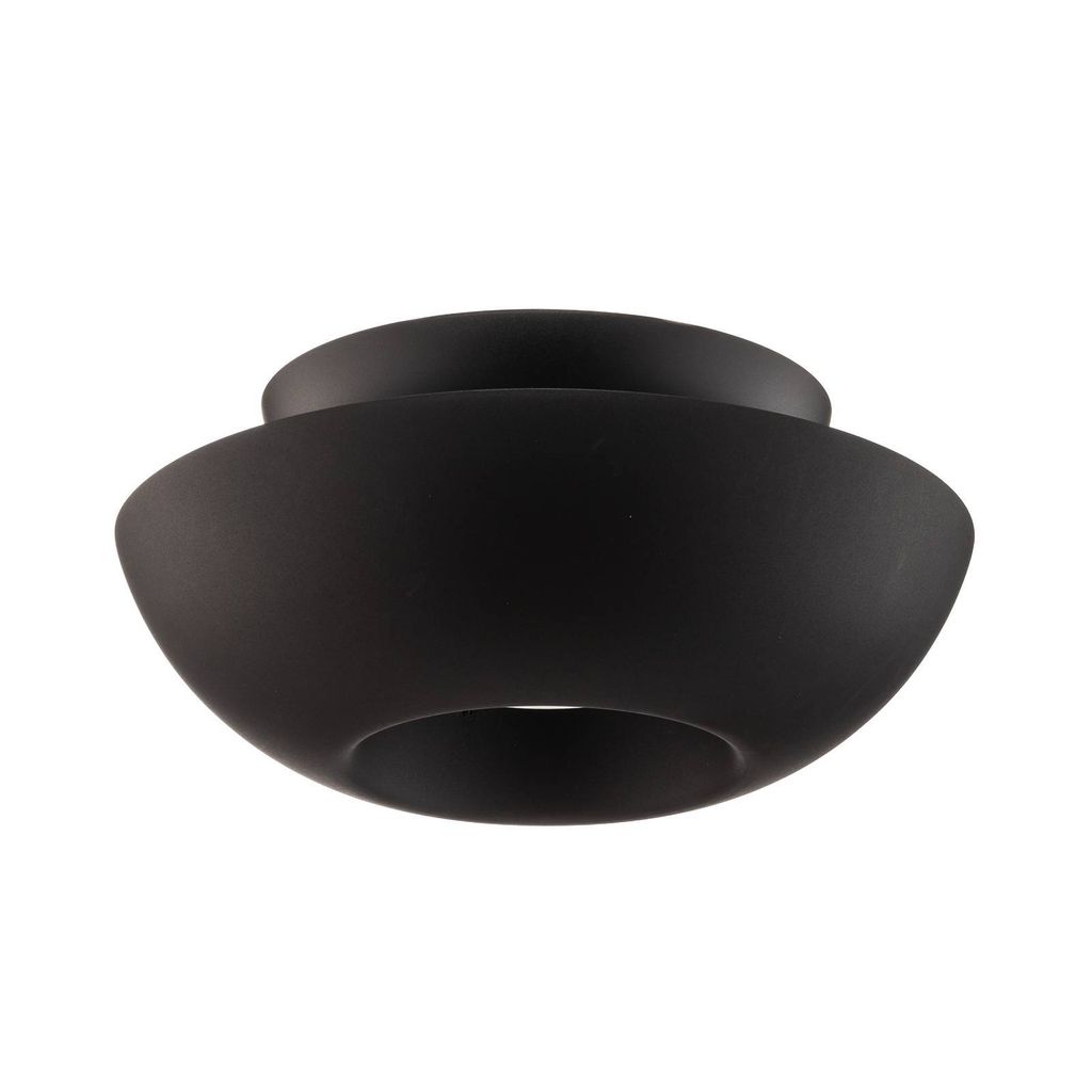 Lucande Deckenleuchte Kellina, Ø 48 cm, schwarz, Metall