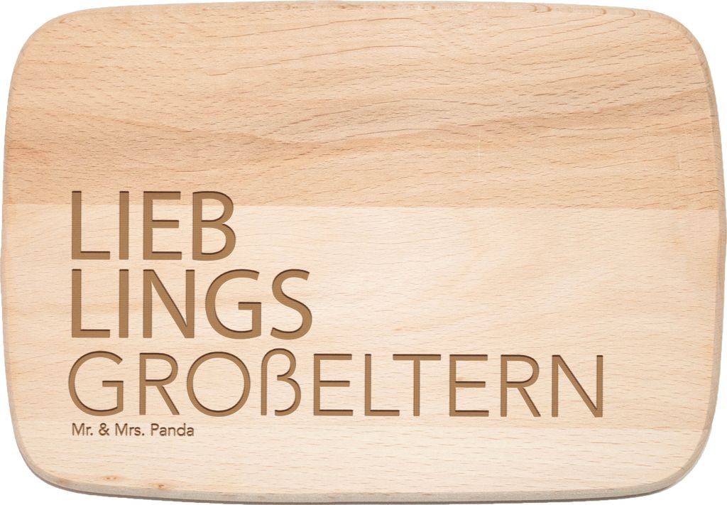 Mr. & Mrs. Panda Holz Frühstücksbrettchen Großeltern - Produktbild 