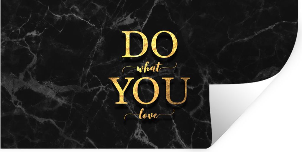MuchoWow Wandtattoo Wandsticker Wandaufkleber Zitate - Motivation - Gold - Marmor 160x80 cm Selbstklebend und Repositionierbar - Sticker - Dekorf...