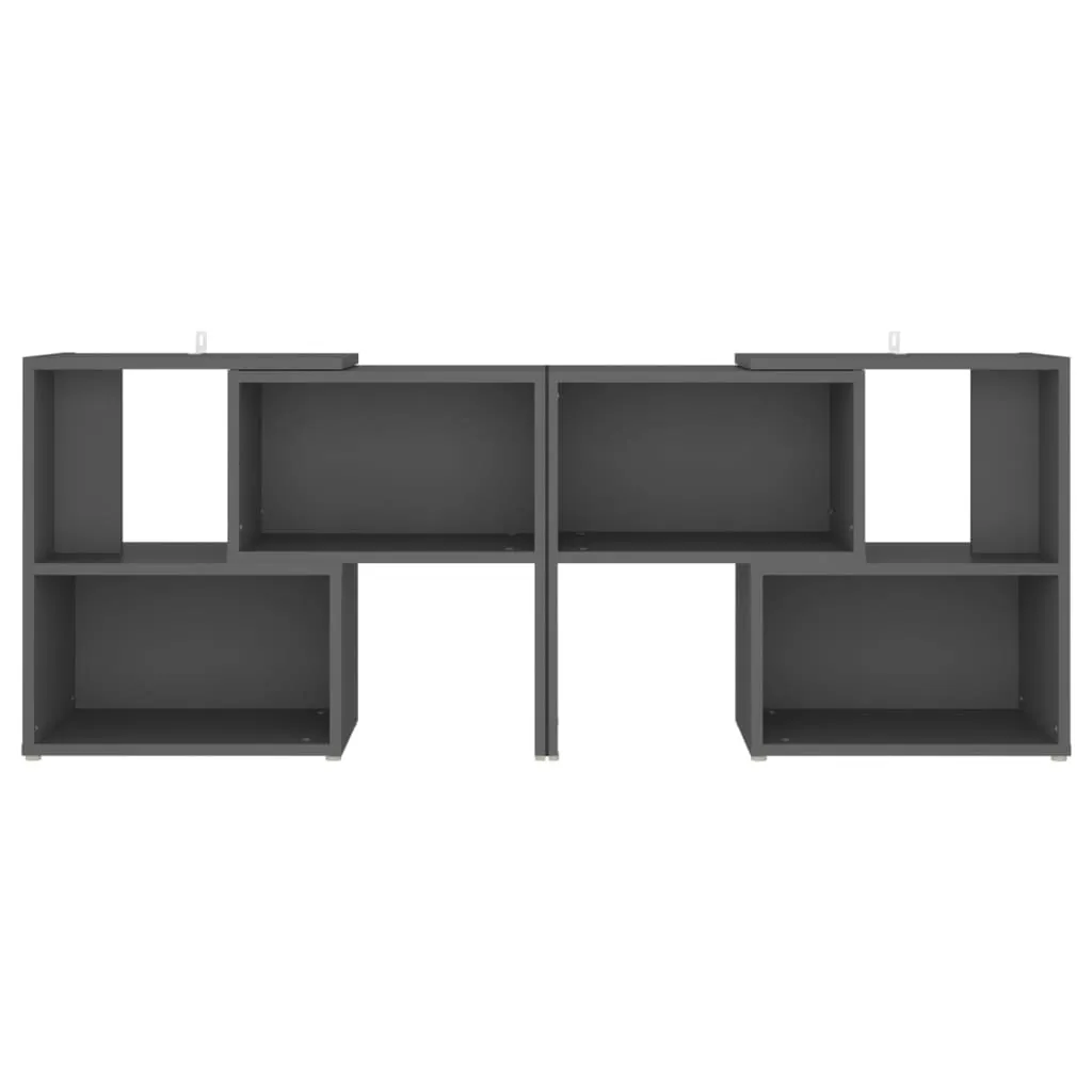 Banc TV Gris Anthracite 104 cm - Buffet Bas Multimédia Gain de Place - 3