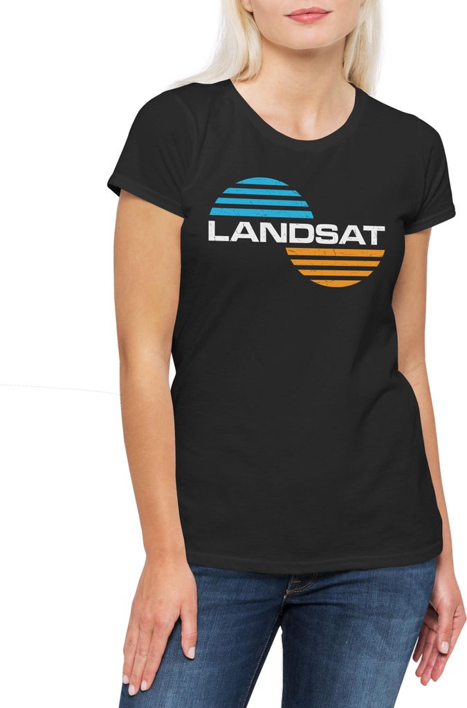 Urban Backwoods Landsat I, Damen T-Shirt, Farbe: Schwarz, Größe: XL