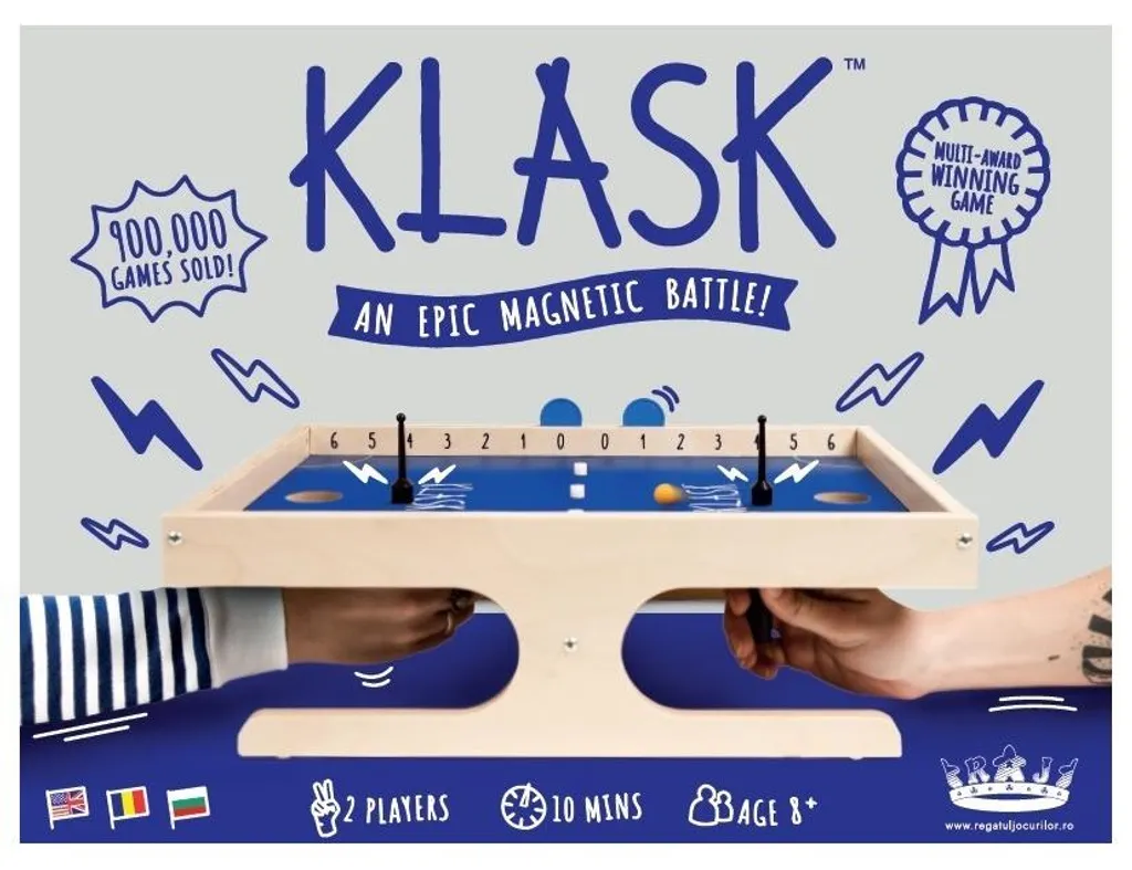 Jeu de plateau magnétique Klask en bois pour enfants et adultes - 2 joueurs