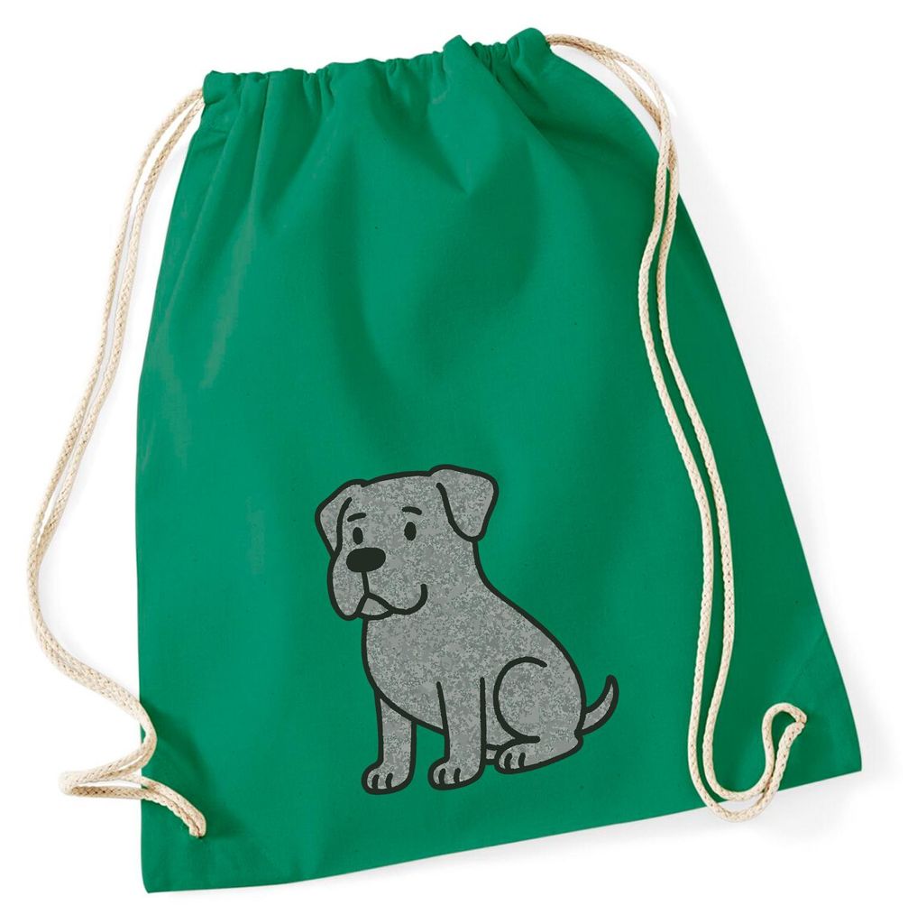 Huuraa Turnbeutel Cane Corso Comic Corsi 12 Liter Kelly Green Baumwolle Rucksack Geschenkidee