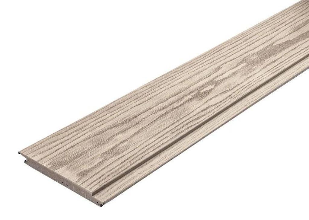 Outgarden | 3,58 m | Fassadenprofil Snow Holzoptik 20x200x3000 mm WPC Fassadenprofil, Co extrudierte Holzstruktur Oberflaeche, Breitdiele, Splitter...