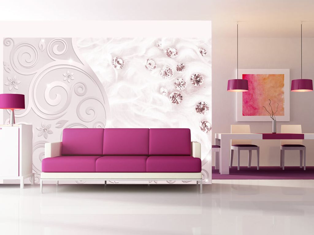 Vlies Fototapete 400x280 cm Tapeten Wandtapete XXL Abstrakt Ornament Diamant a-A-0065-a-d