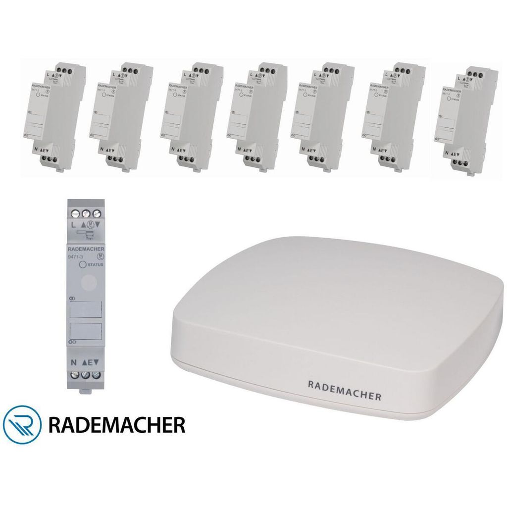 Rademacher VK 0499 Starterpaket mit HomePilot und 8 Hutschienen Rohrmotor-Aktoren