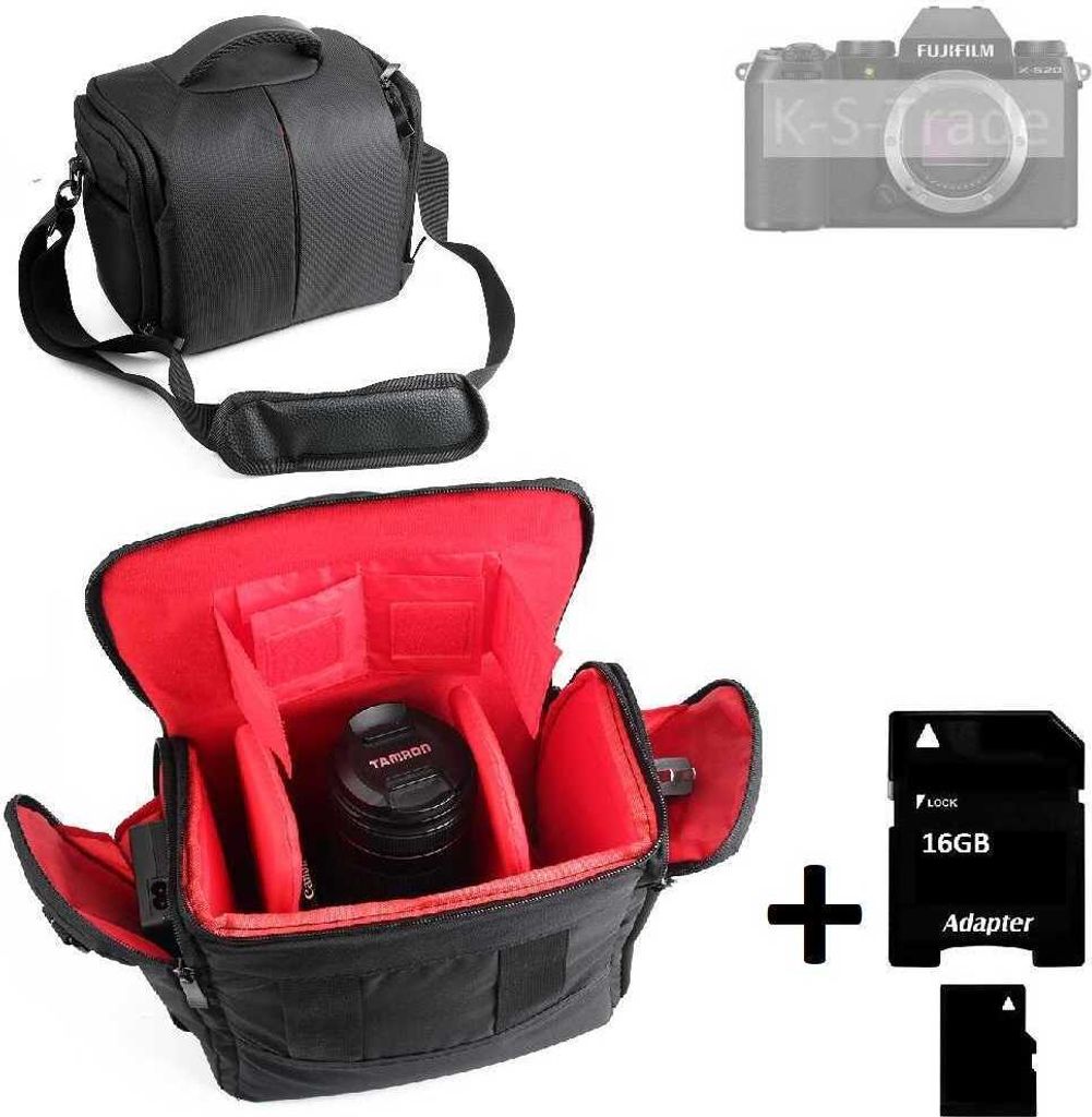Kompatibel mit Fujifilm X-S20 Kameratasche Fototasche Umhängetasche Schultertasche Zubehör Tasche mit Zusatzfächern, Regenschutz Trennwänden +
