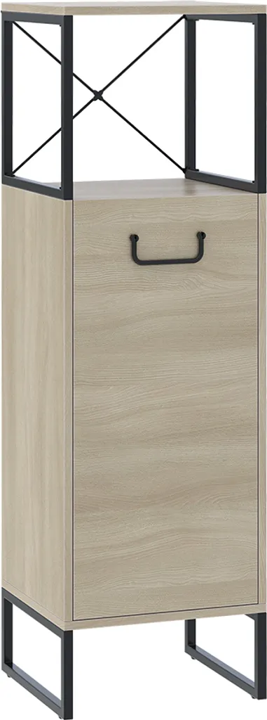 Meuble mi-hauteur Vicco Vionna décor Chêne et Noir structure robuste