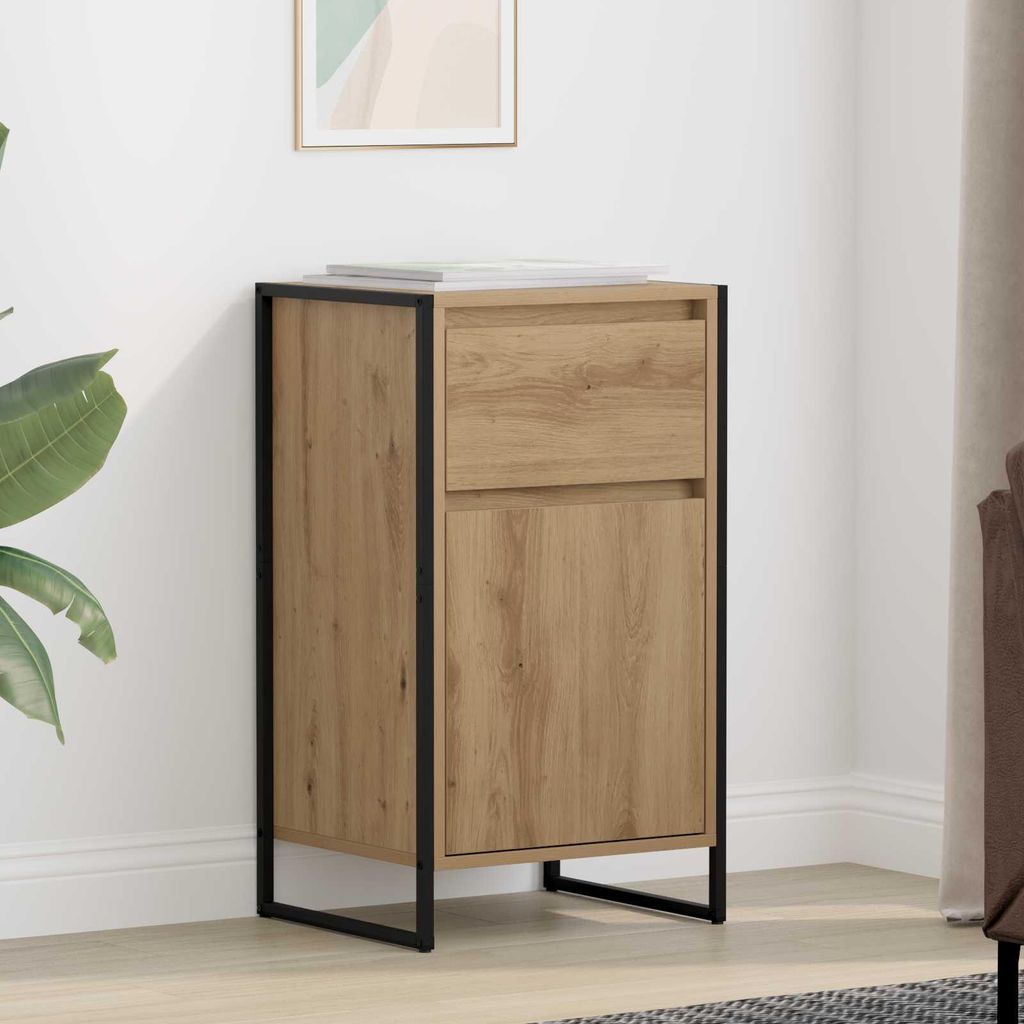 vidaXL Sideboard Kunsthandwerk Eiche 43 x 36 x 75,5 cm Holzwerkstoff