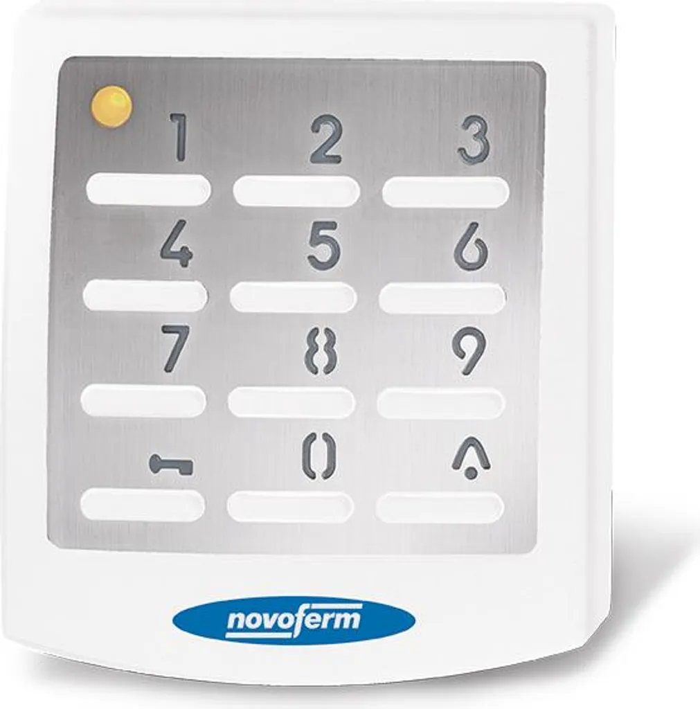 Interrupteur radio pour porte de garage Novoferm 433Mhz en Inox Blanc