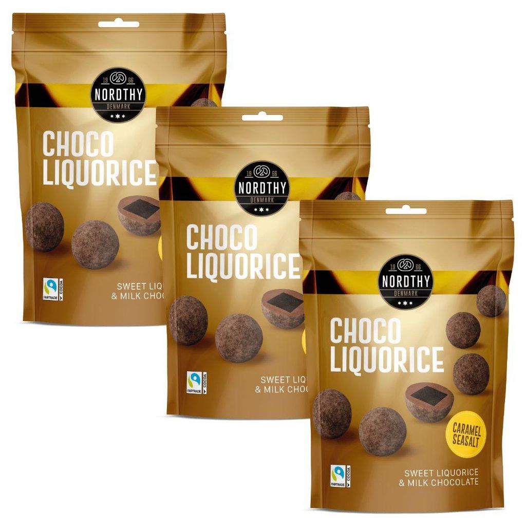 Lakritzkugeln mit Caramel Seasalt 3x 110g von Nordthy Produktbild 