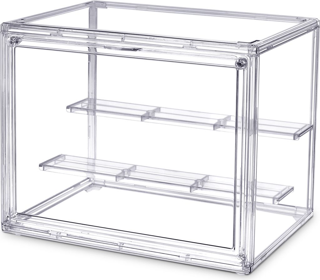 Setzkasten aus Acrylglas für Mini Figuren | Vitrine mit 3 Ebenen | 27x22x18cm