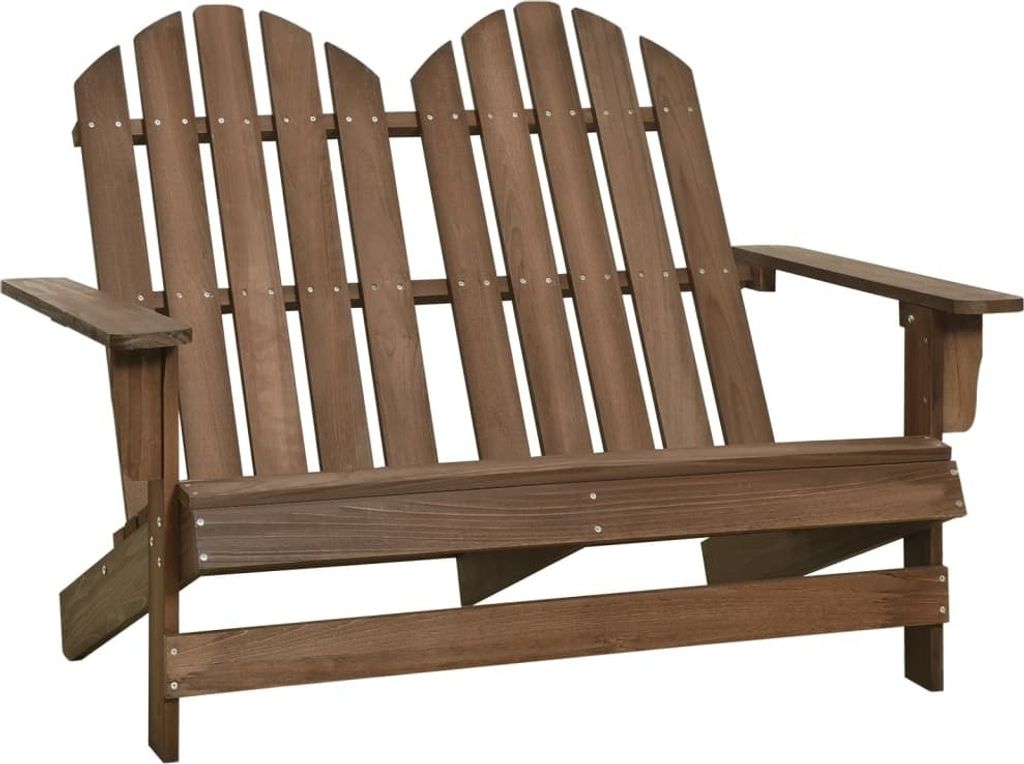 Adirondack-Gartenbank 2-Sitzer Massivholz Tanne Braun