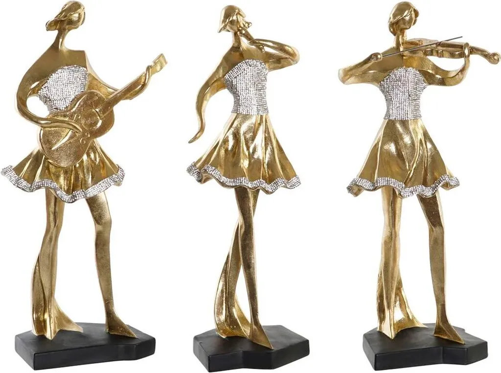 Sublimez votre Déco Romantique avec ce Lot de 3 Ballerines Dorées