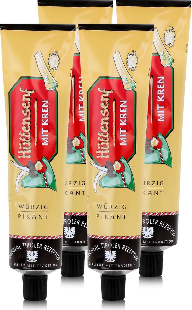 Mautner Hütten-Senf mit Kren 200g - würzig pikant (4er Produktbild 