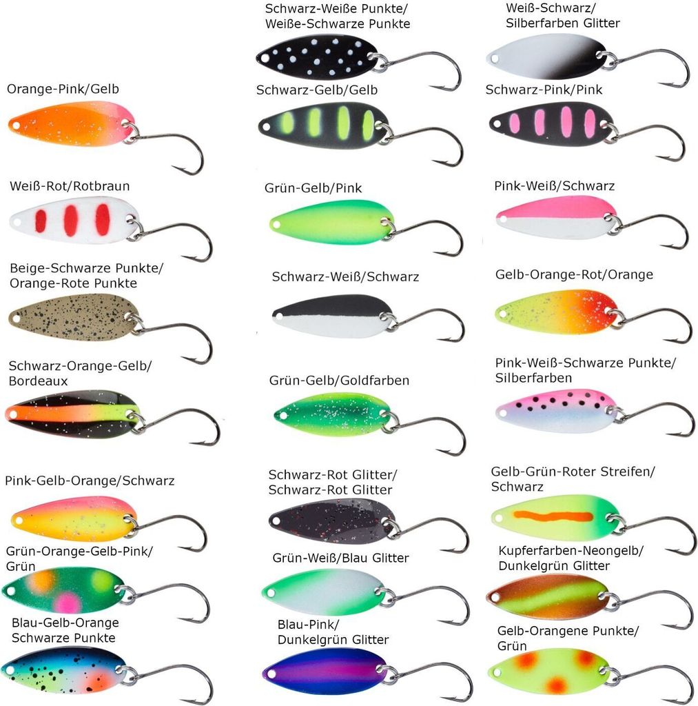 Balzer Spoon Swindler 2,3g - Forellenblinker, Farbe:Pink-Weiß-Schwarze Punkte/Silberfarben