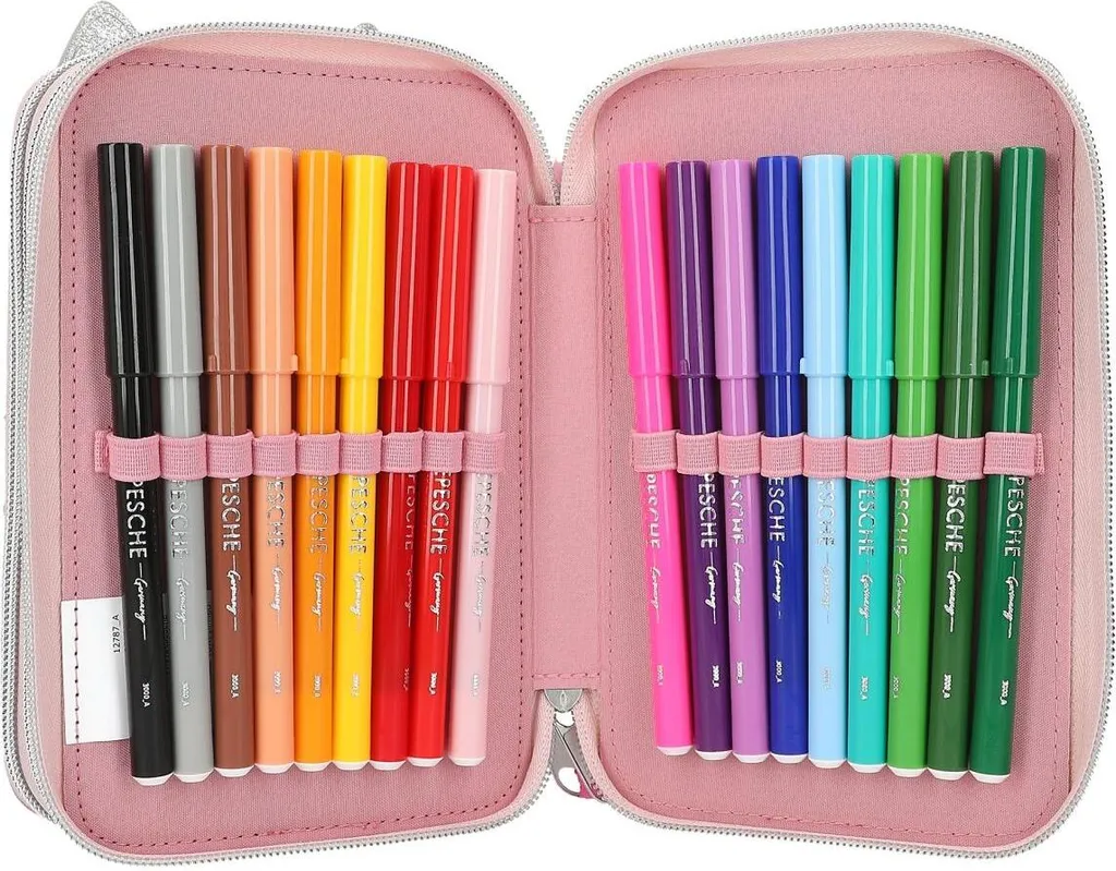 Trousse scolaire 3 compartiments Depesche TOPModel à trois zips - 13