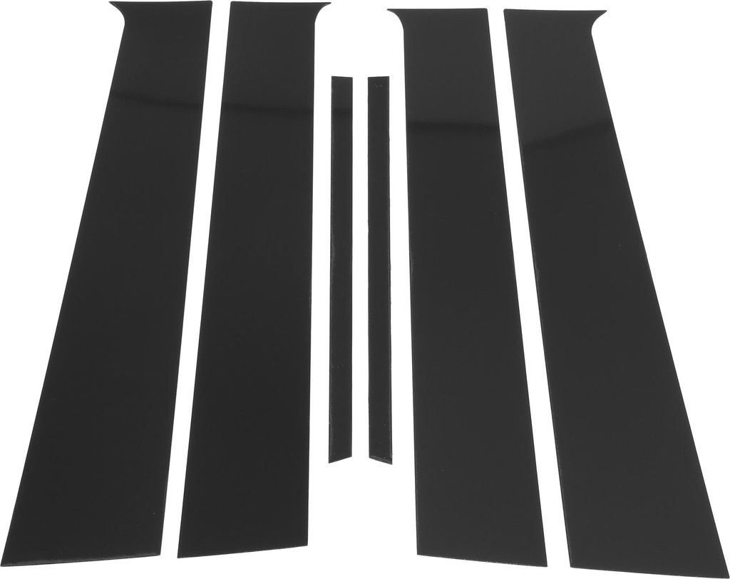 Türpfostenfensterleiste für Nissan Versa Almera Sunny 2010-2019 Schwarz Vorne Hinten Links Rechts Anti-Kratz-Aufkleber Pfostenabdeckung 6 Stück