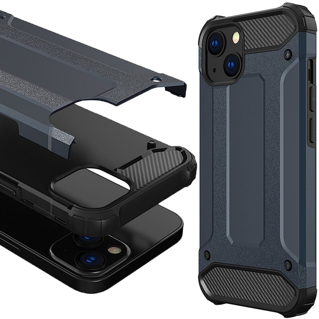 Hybrid Armor Gepanzerte Hybrid-Hülle Für Iphone 13 Blau