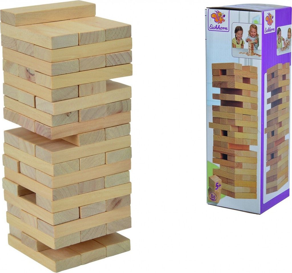 Eichhorn Wooden Tumbling Tower, Brettspiel, Feinmotorik Produktbild 