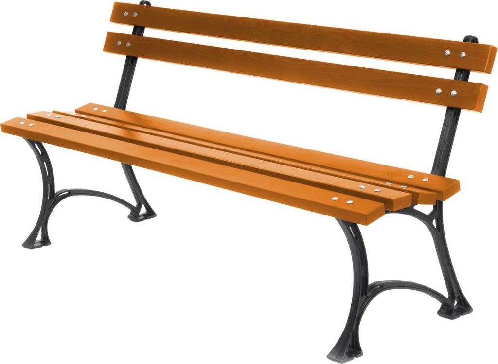 Gartenbank Parkbank Holtz Gusseisen Garten Outdoor Bank 0119 Bank für Terrassen Balkonbank, Holzbank, Gartenmöbel Bänke 150x74x38 cm Farbe: Teak