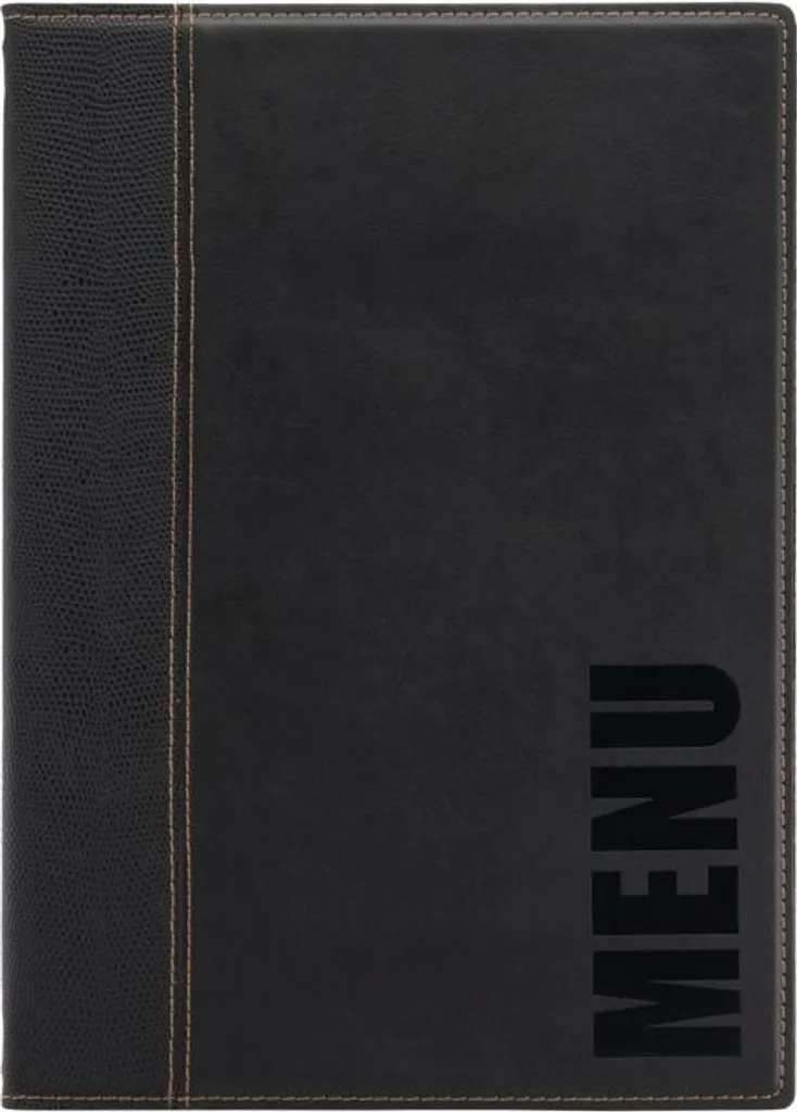 Protège-menu A4 Securit TRENDY noir pour restaurant, bar et brasserie