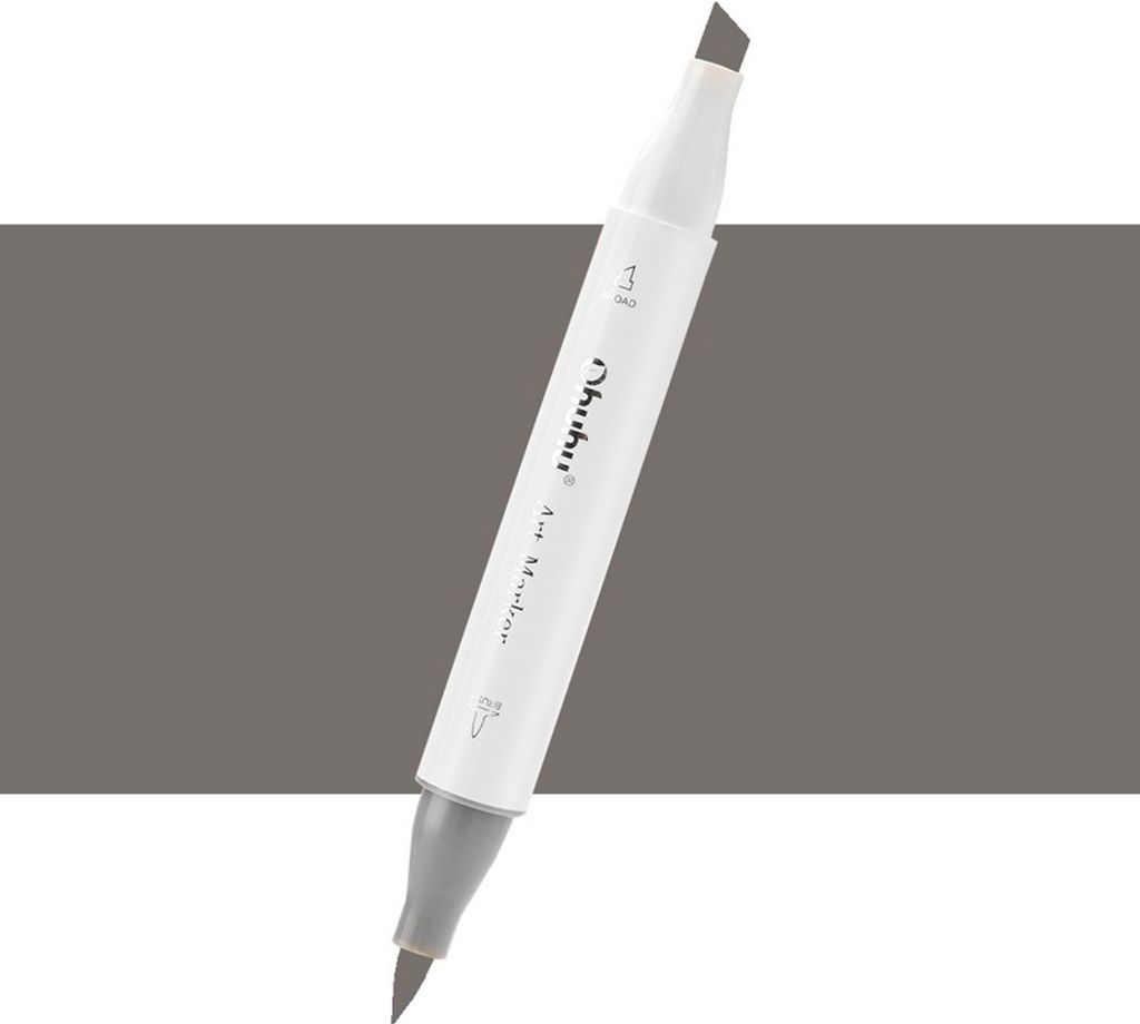 Lihová fixa OHUHU oboustranná Brush & Chisel, WG090 Warm Obrázek produktu 
