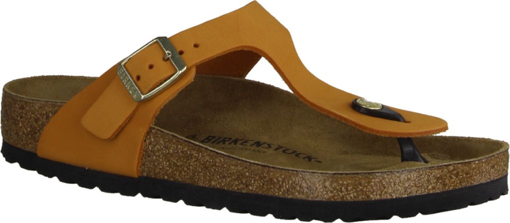 Birkenstock Gizeh BS 1026584 Zehentrenner, Damen,Leder, Burnt Orange, Normal - Marken Birkenstock, Rot, leder
